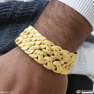 1 Gram Gold Plated Extraordinary Design Pokal Bracelet for Men - Style D163