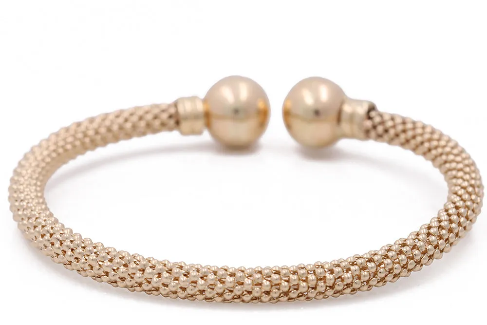 14K Yellow Gold Fashion Cuff Bracelet