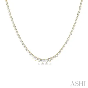 5.00 ctw Riviera Round Cut Diamond Necklace in 14K Yellow Gold