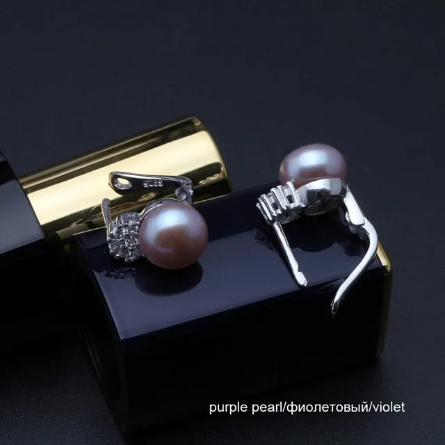 925 sterling silver earrings natural freshwater pearl earrings