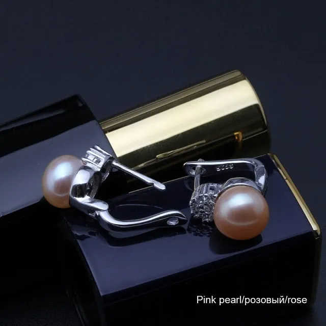 925 sterling silver earrings natural freshwater pearl earrings