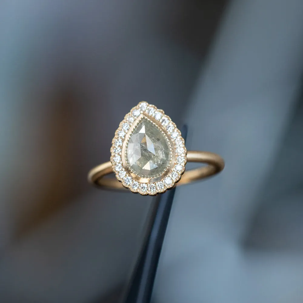 Antique Style Scalloped Halo - Setting