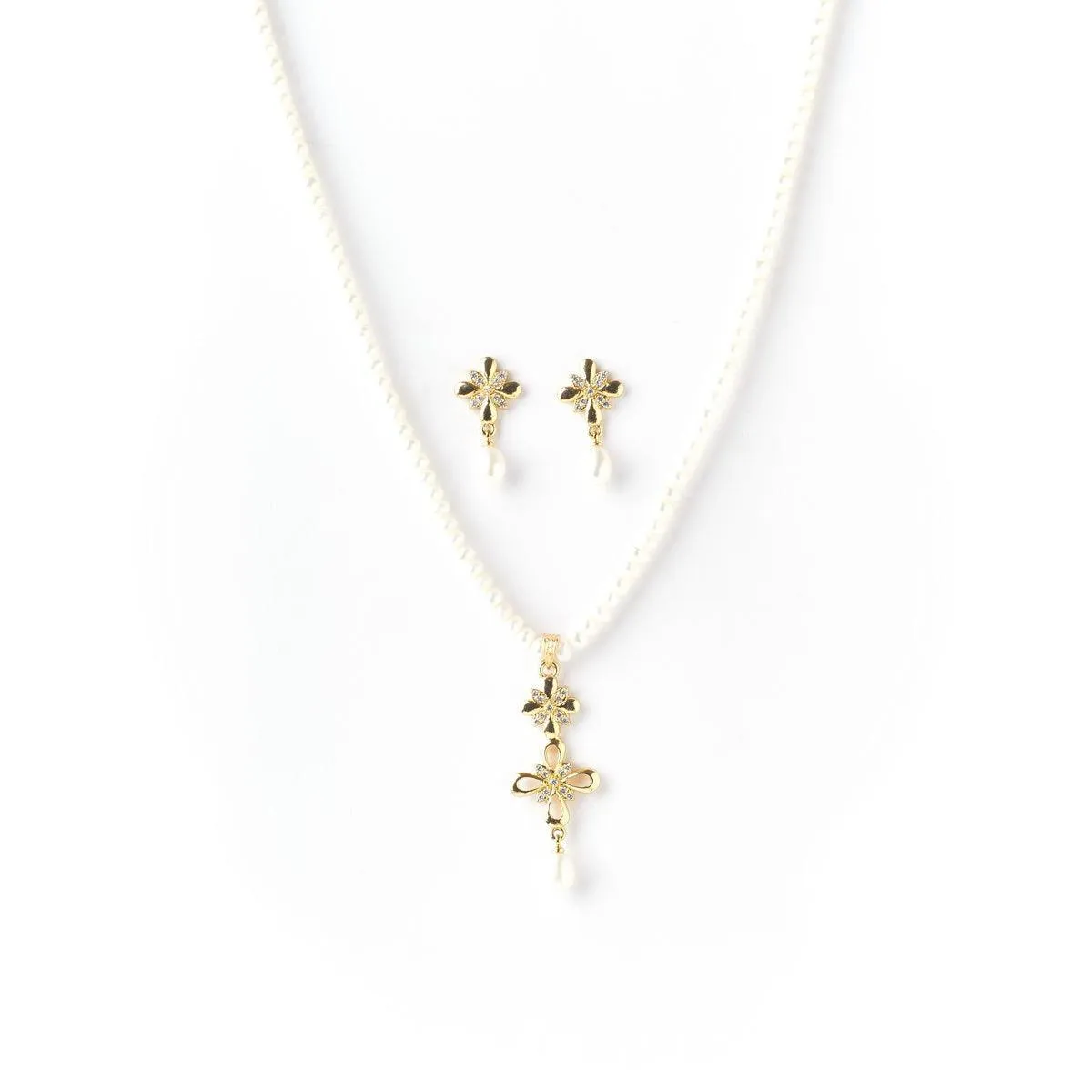 Beautiful Real Pearl Necklace Set