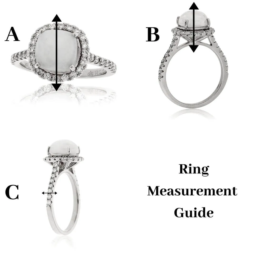 Blue Sapphire White Gold Band