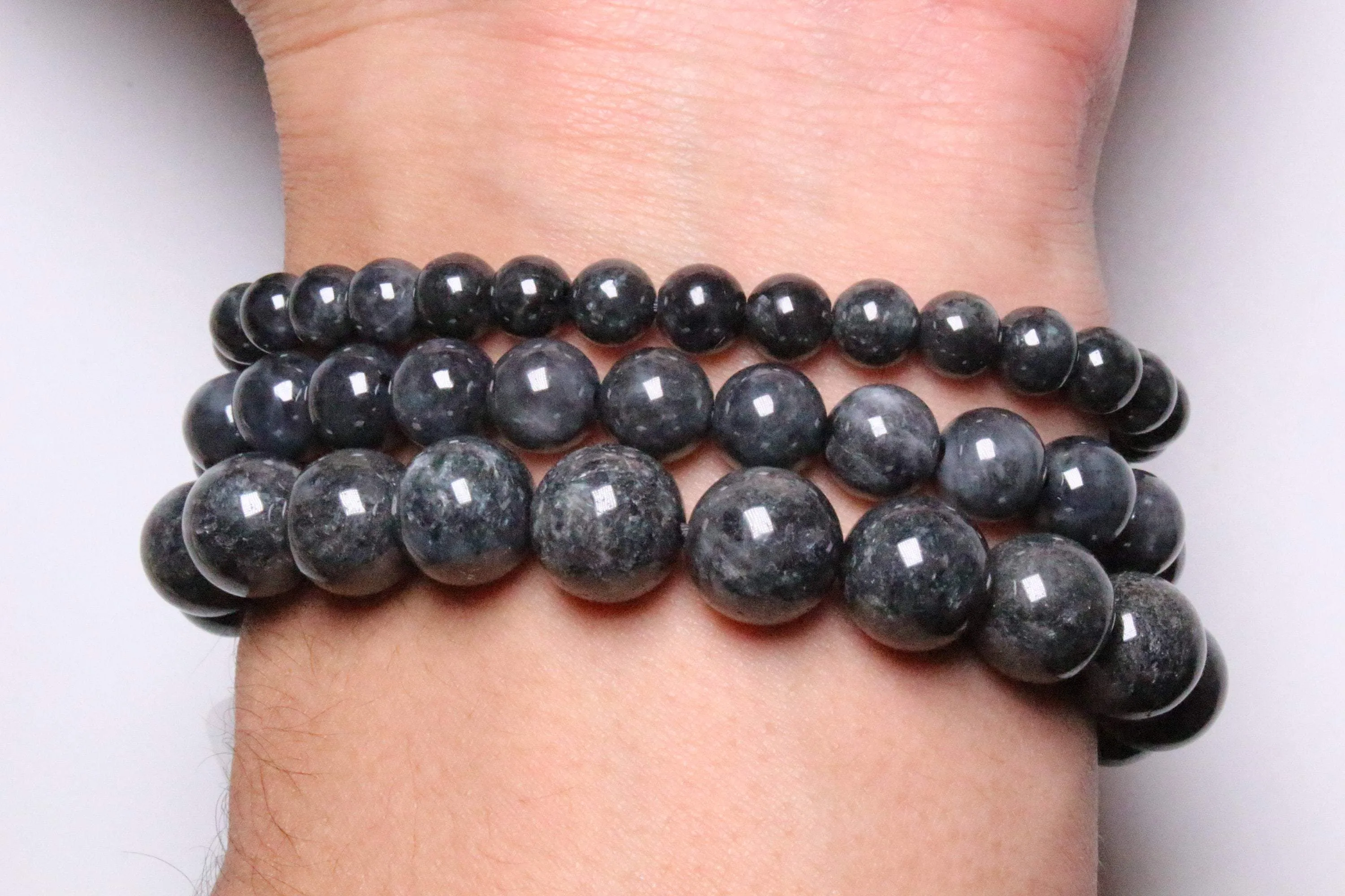 Bracelet  Jade noir AA 