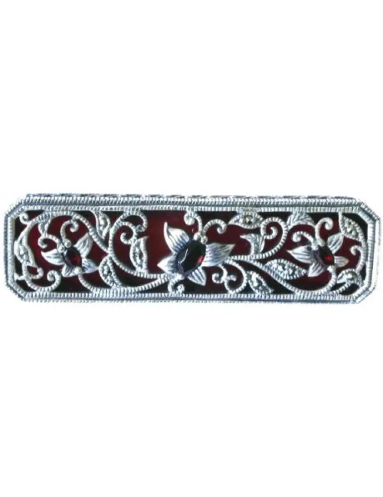 Carnelian & Garnet Brooch