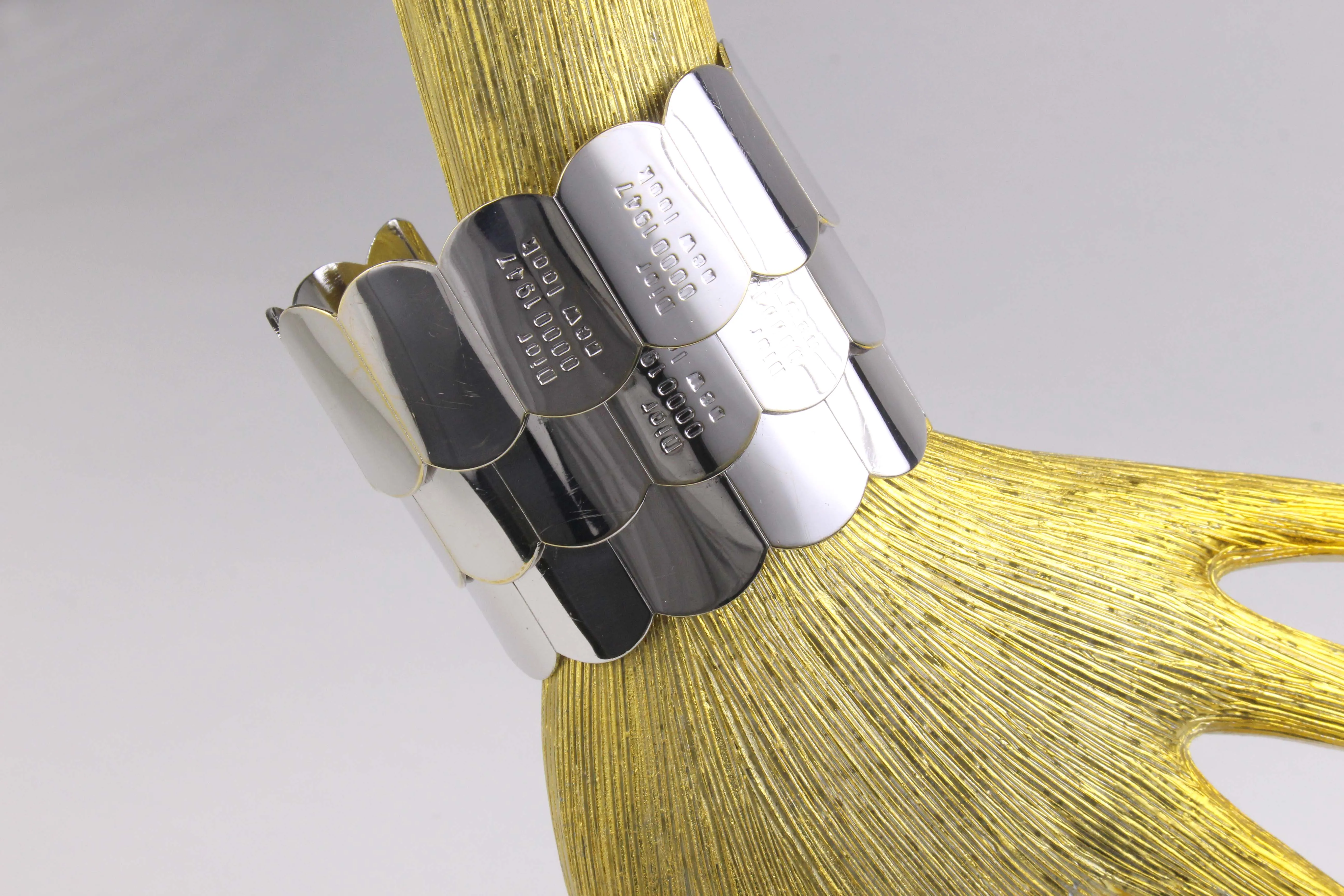 CHRISTIAN DIOR 1947 New Look name plate cuff bracelet