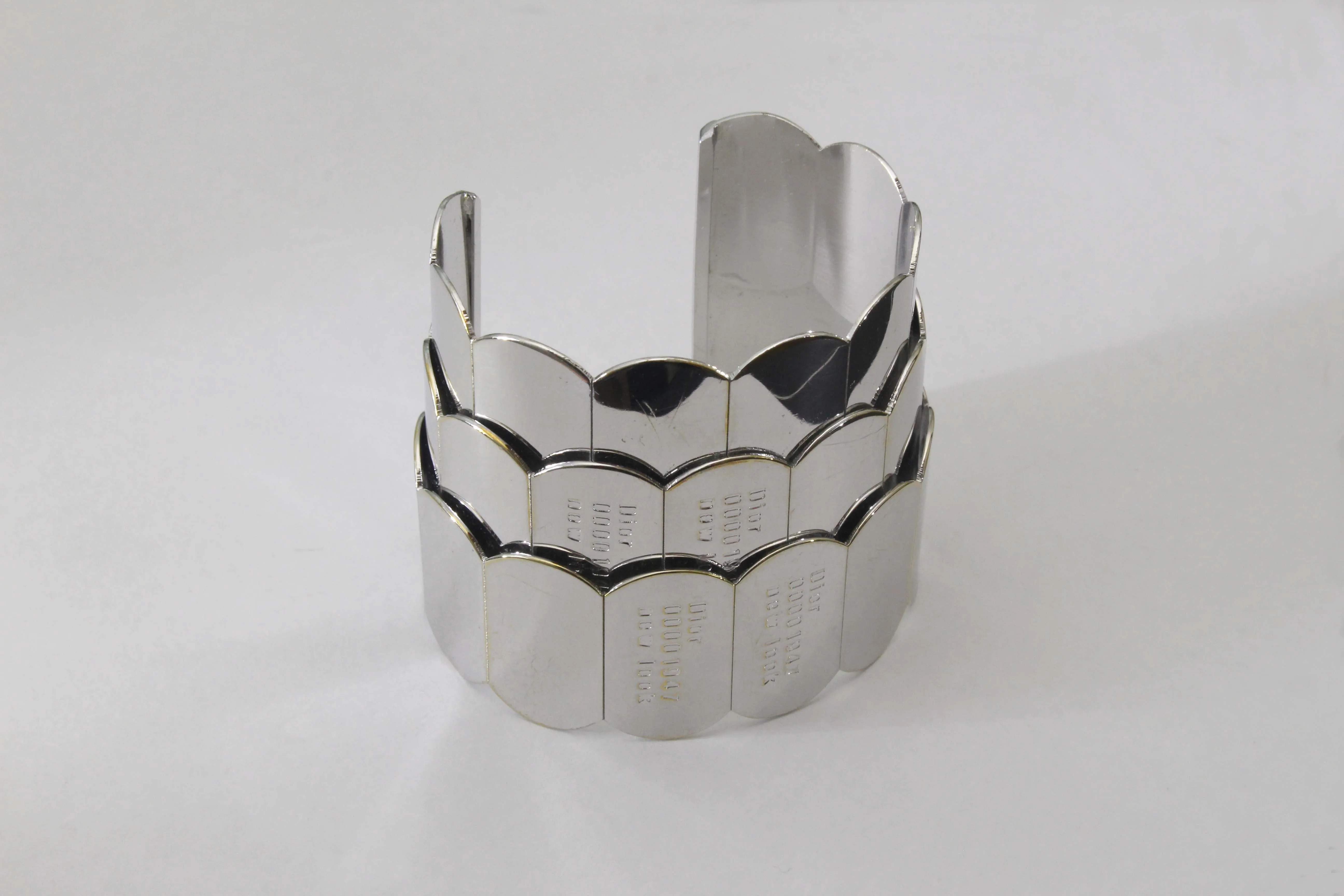 CHRISTIAN DIOR 1947 New Look name plate cuff bracelet