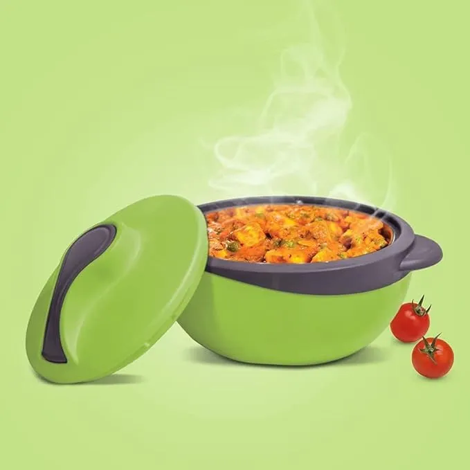 CROWN CRAFT Insulated Plastic Inner Stainless Steel Casserole Thermal Bowl Hot Food Container 1500 ml
