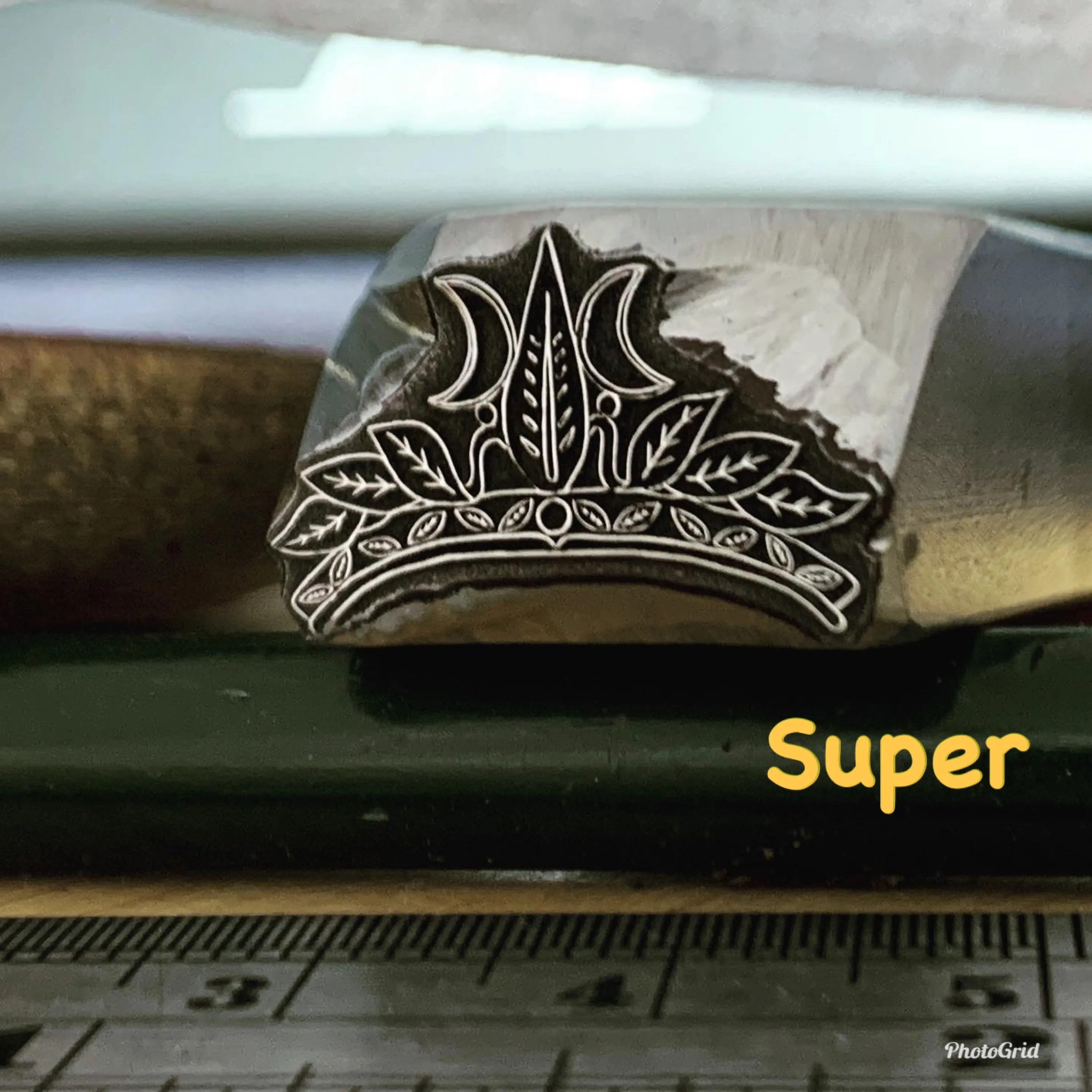 Crown! Two Sizes. Metal Hand Stamp.
