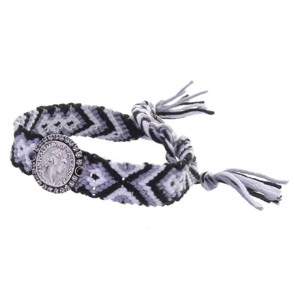 Diamante Ancient Roman Coin Midi Friendship Bracelet
