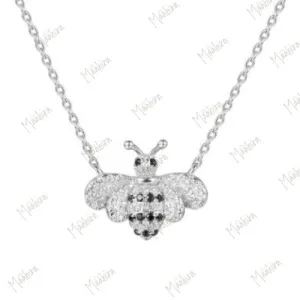 Diamond Bumble Bee Necklace