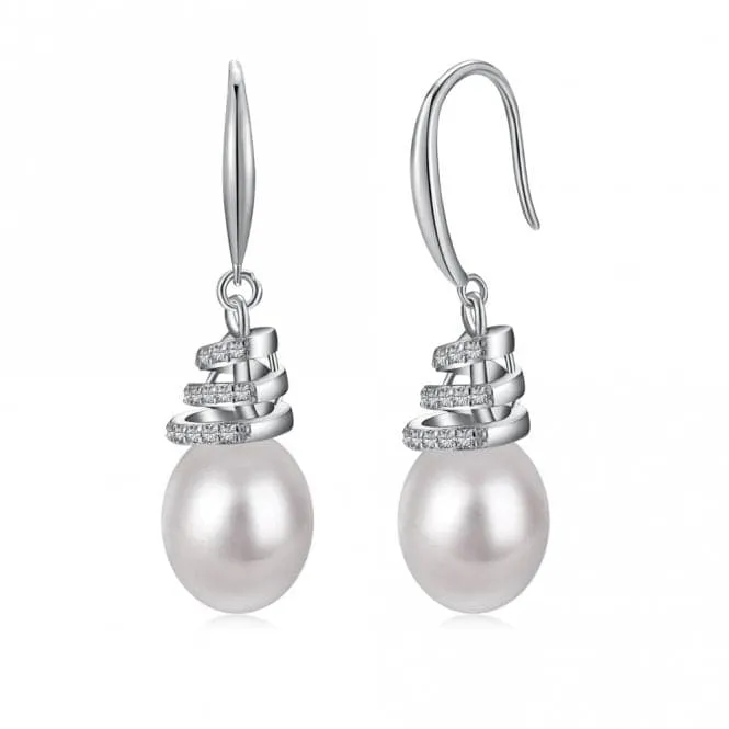 Fresh Water Pearl Twirl Dropper Earrings ERLE026