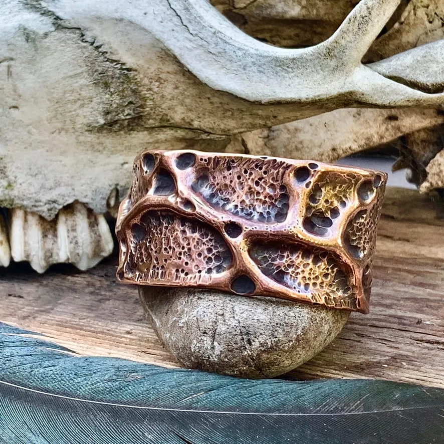 Heavy copper cuff bracelet