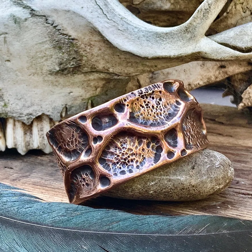 Heavy copper cuff bracelet