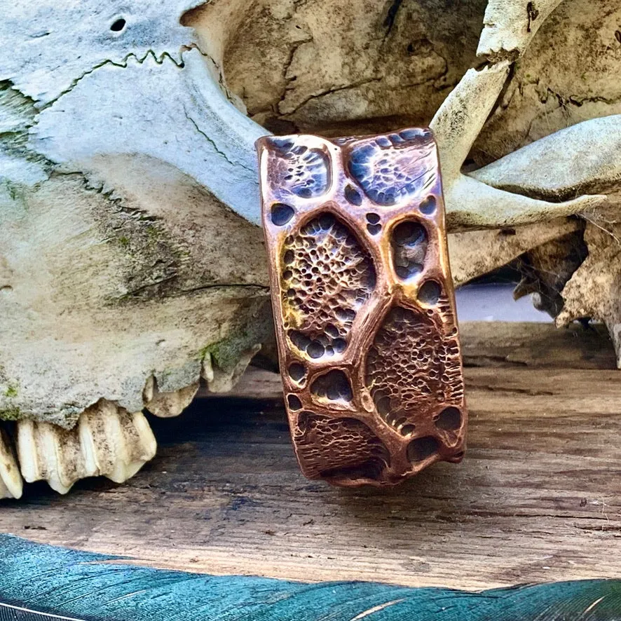 Heavy copper cuff bracelet