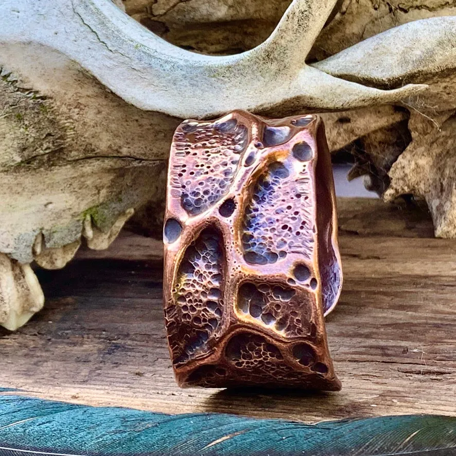 Heavy copper cuff bracelet