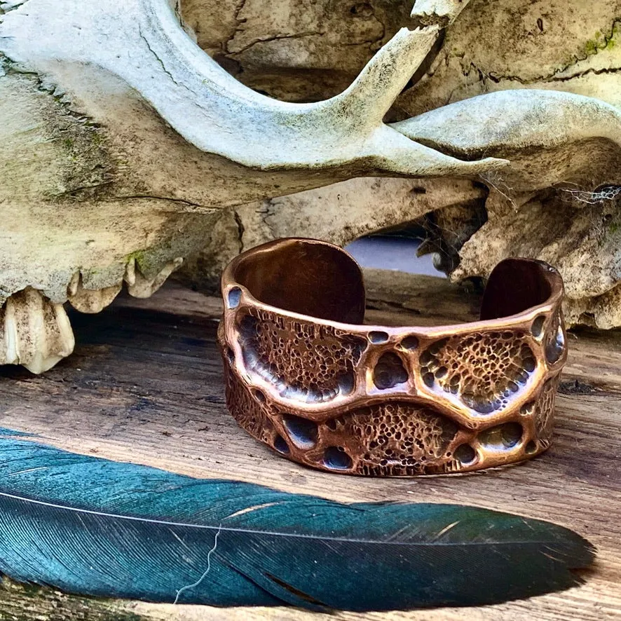 Heavy copper cuff bracelet