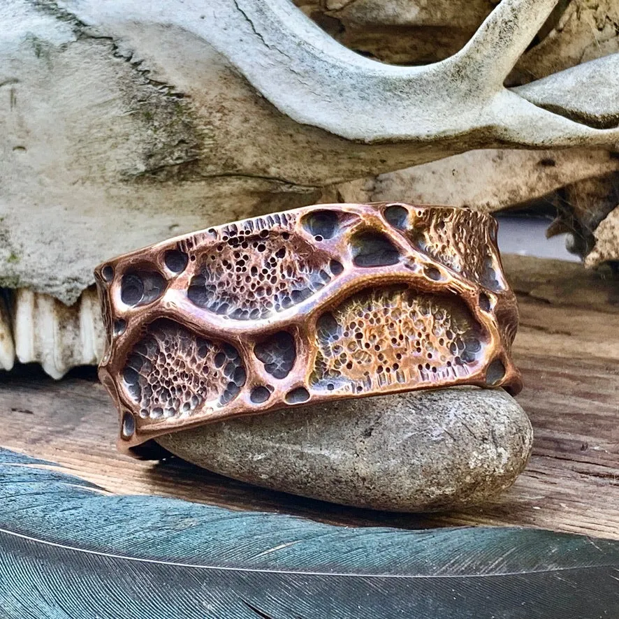 Heavy copper cuff bracelet