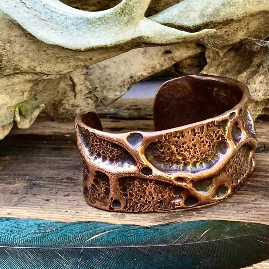 Heavy copper cuff bracelet