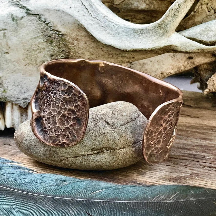 Heavy copper cuff bracelet
