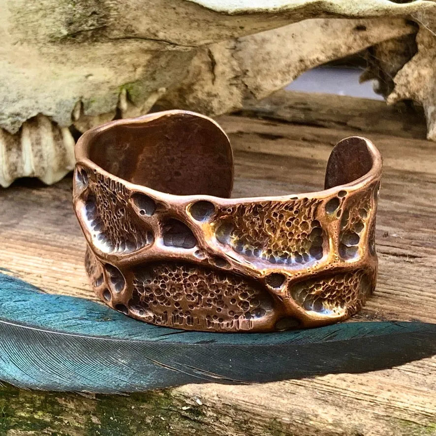 Heavy copper cuff bracelet