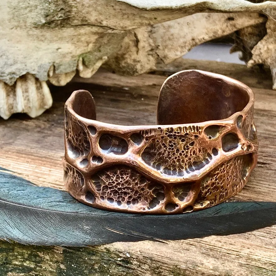 Heavy copper cuff bracelet
