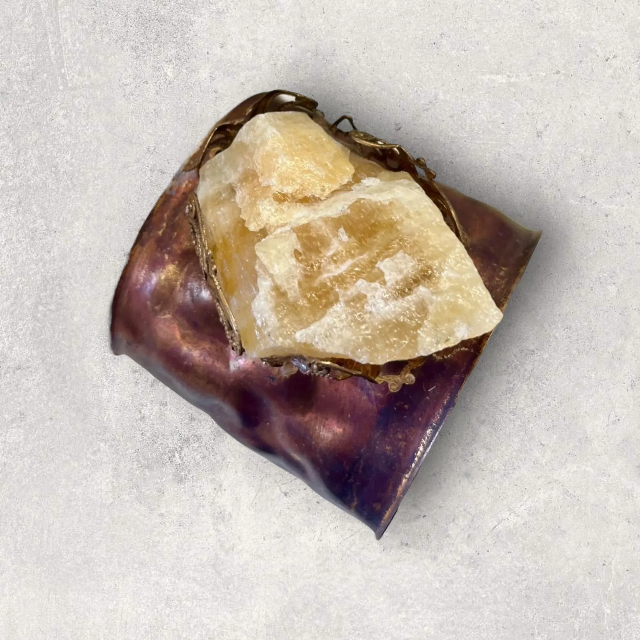 Honey Rock Crystal Cuff Bracelet