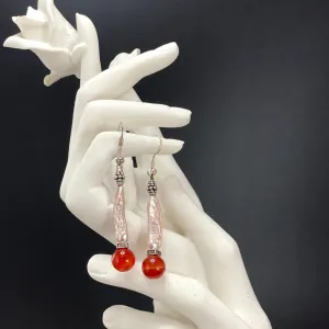 Keshi Pearl and Sardonyx Earrings