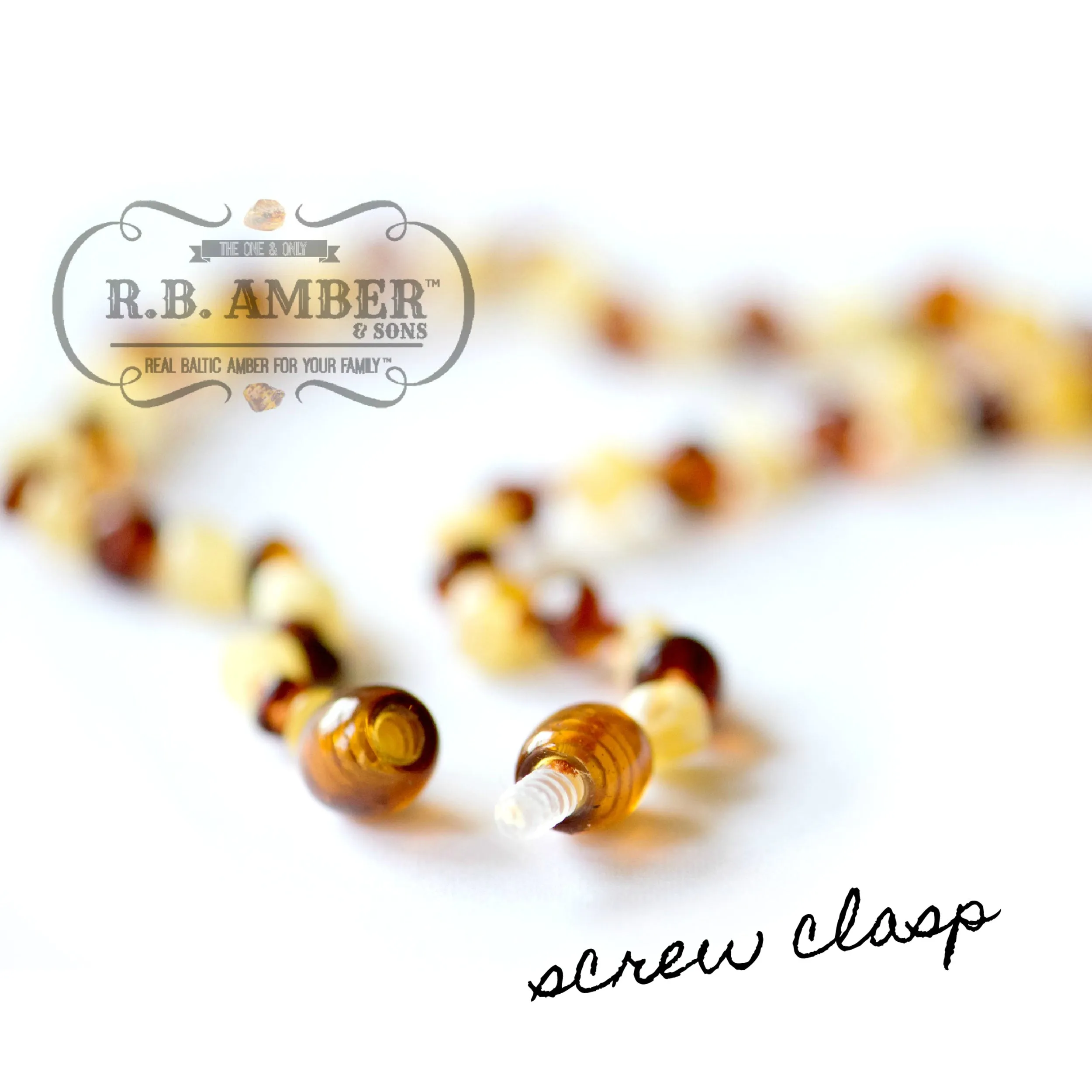 Kids | Turquoise   Cognac Amber Necklace