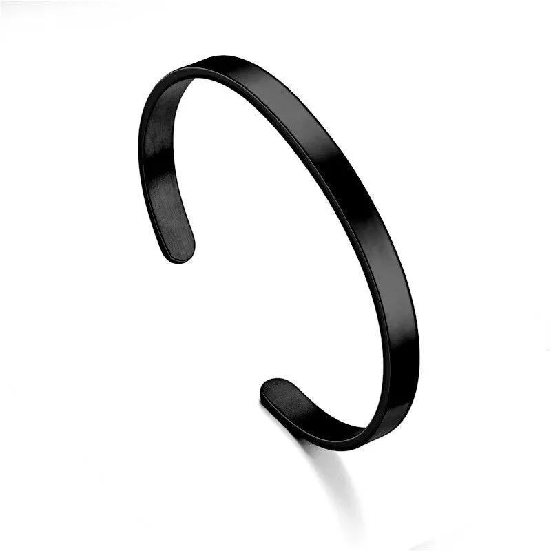 Luxury Fashion Stainless Steel Cuff Bracelet for Men Couples Matching Charm Bracelet Jewelry Gift Mens Jewellery Pulsera Hombre