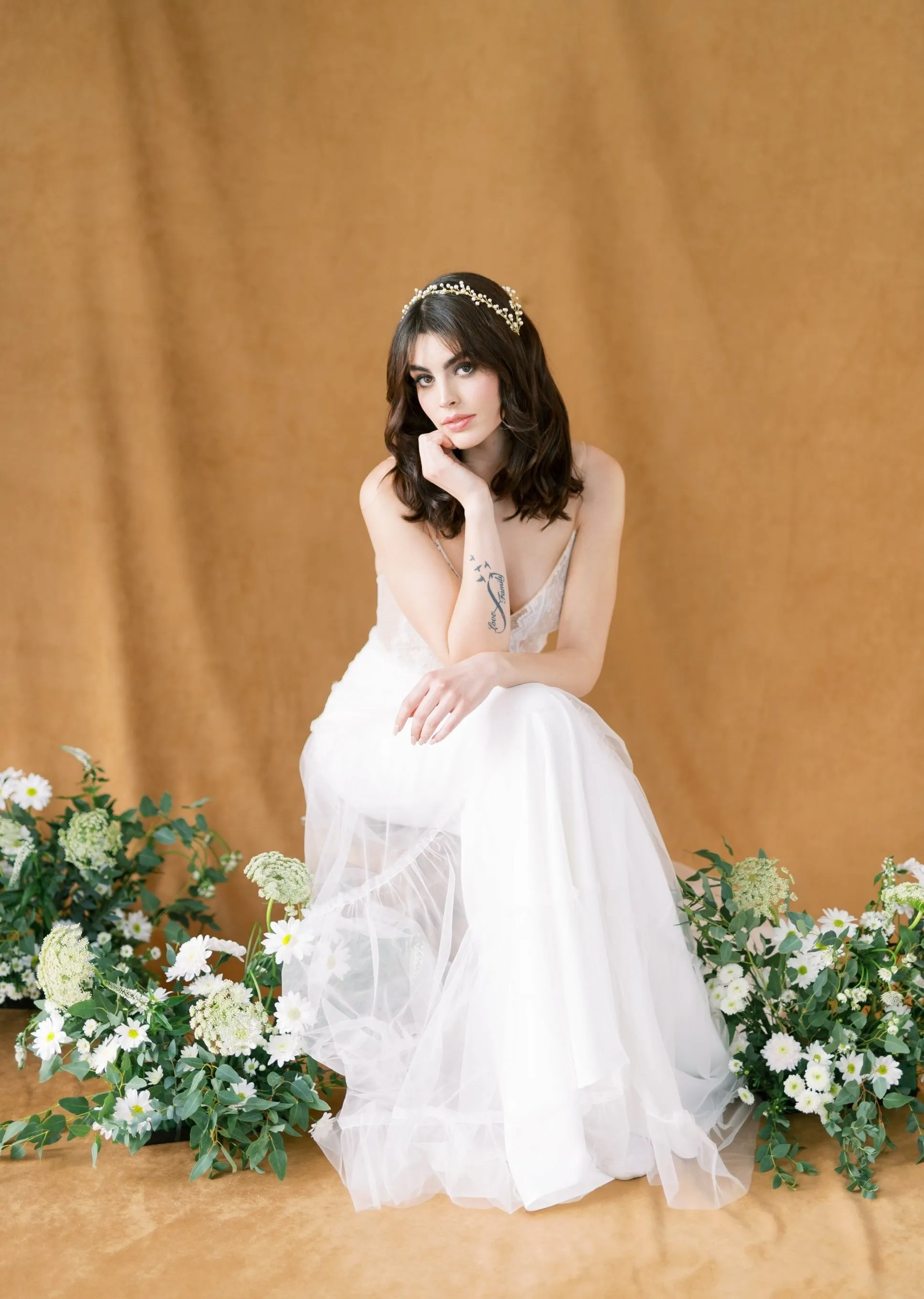 NINA Pearl Double Coronet Headband