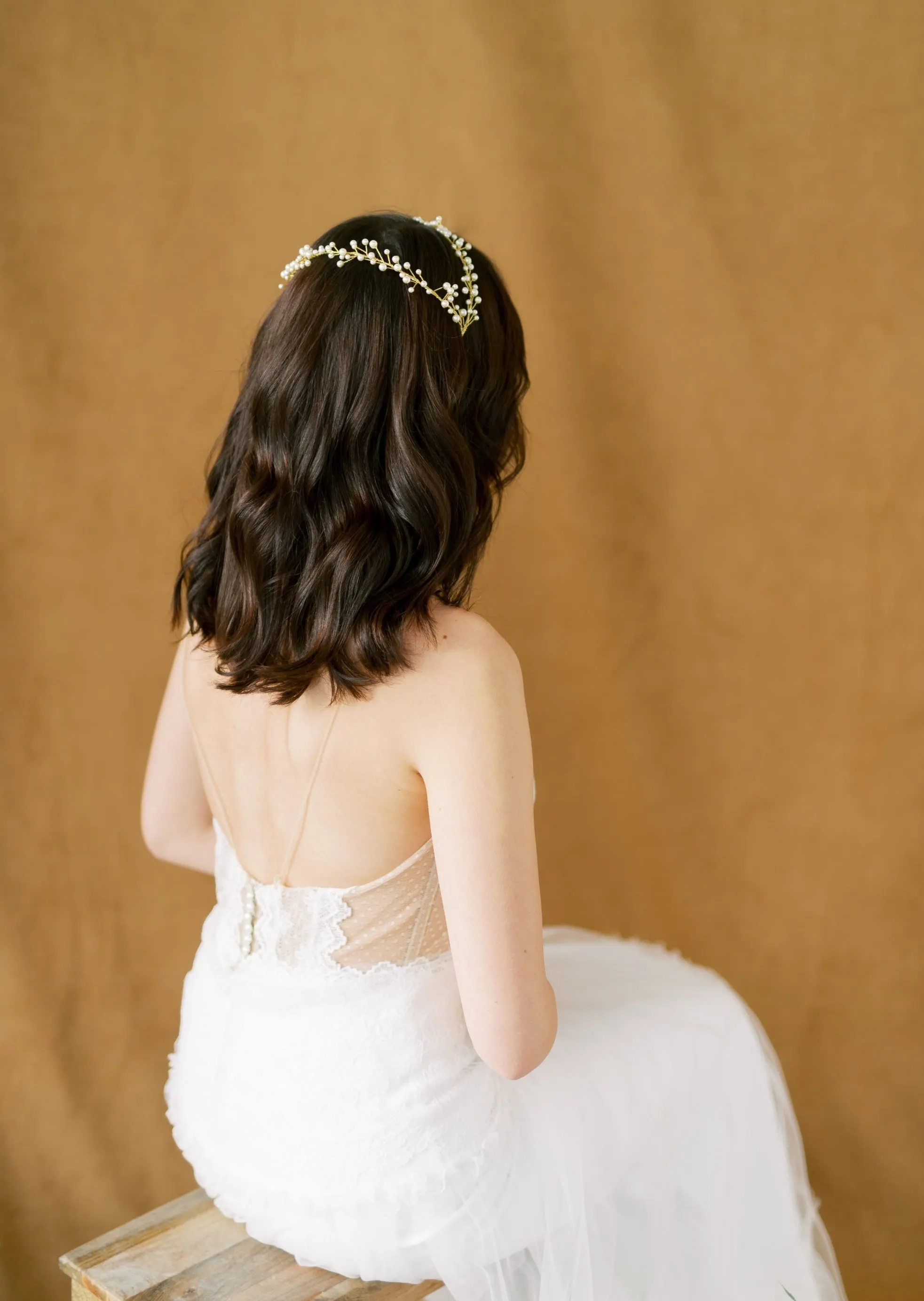 NINA Pearl Double Coronet Headband