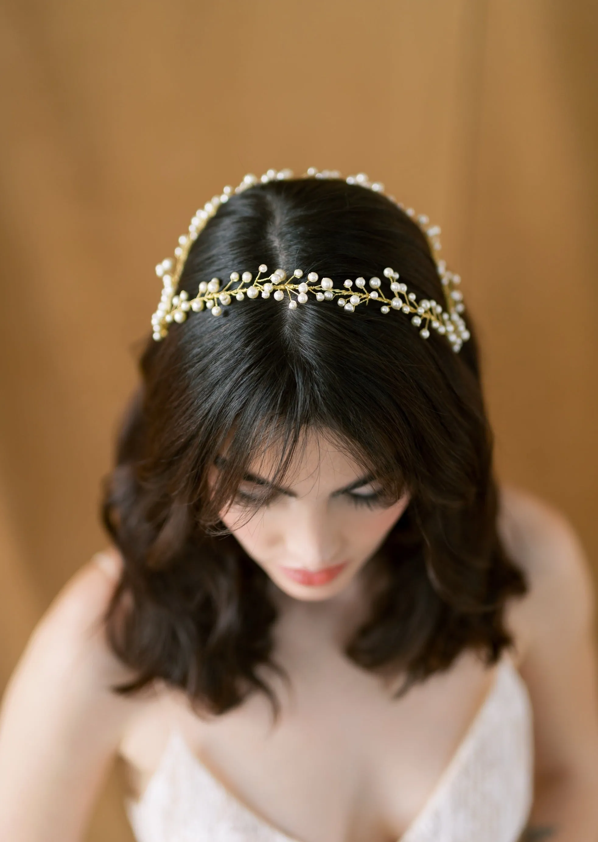 NINA Pearl Double Coronet Headband