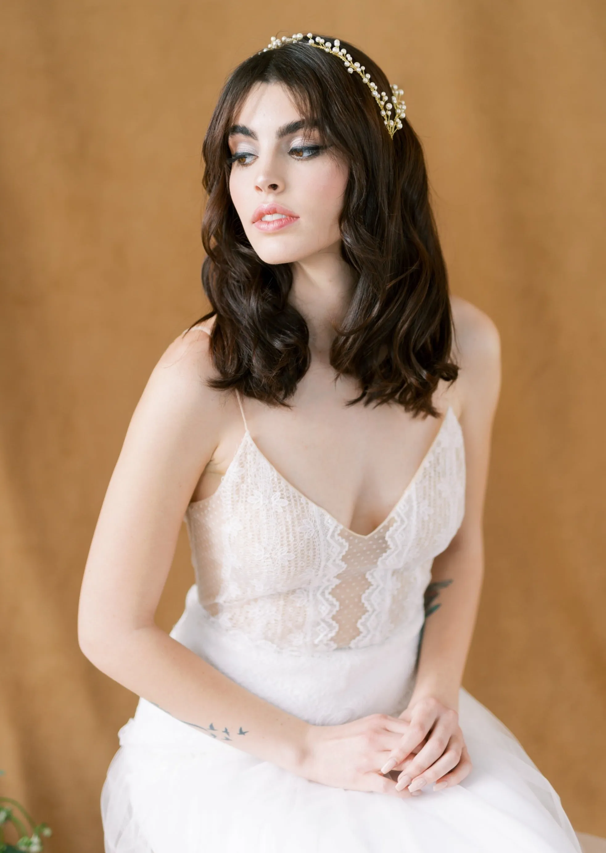 NINA Pearl Double Coronet Headband