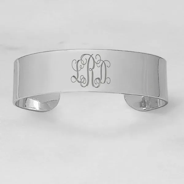 Personalized Wide Cuff Bracelet