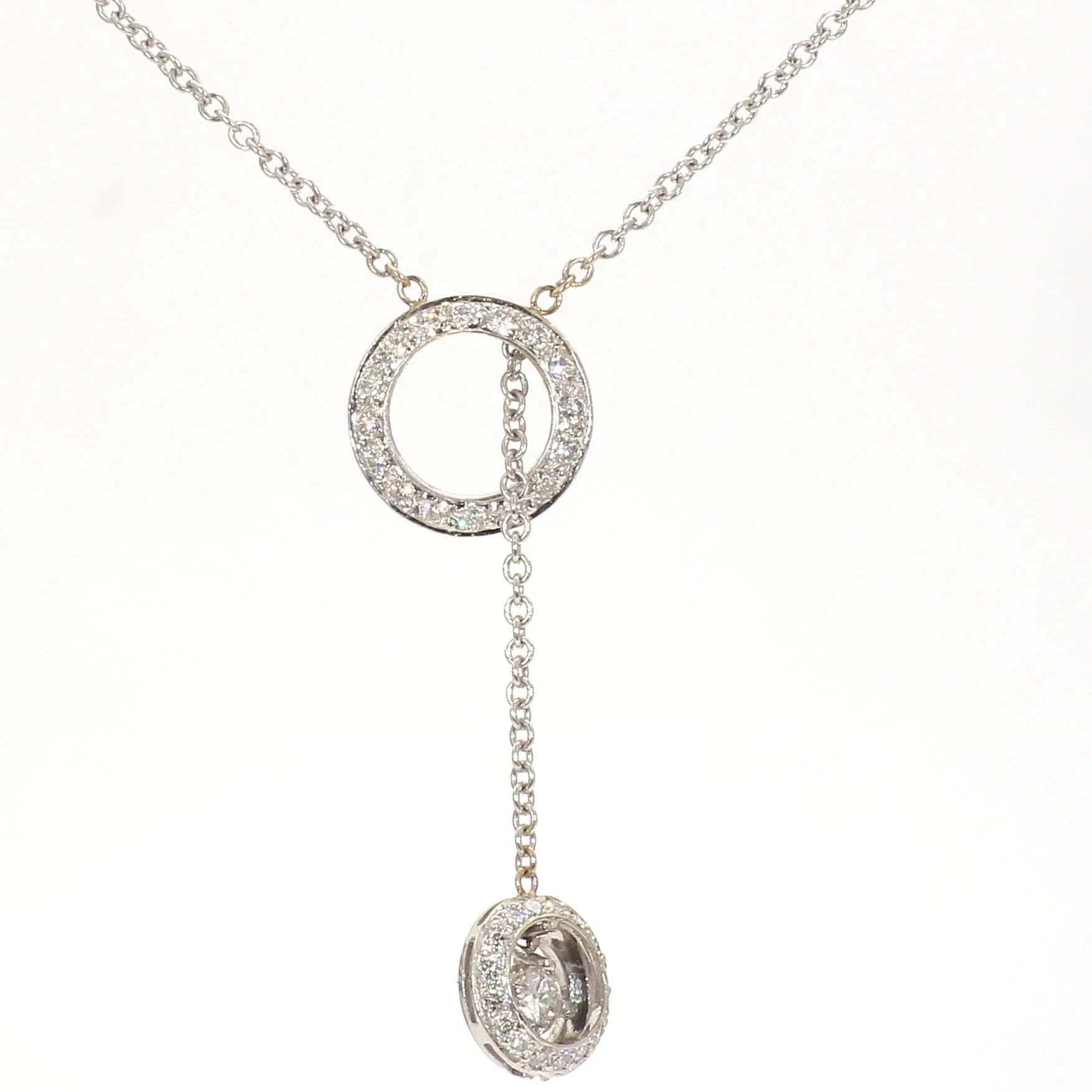 Petite Drop Diamond Lariat Necklace