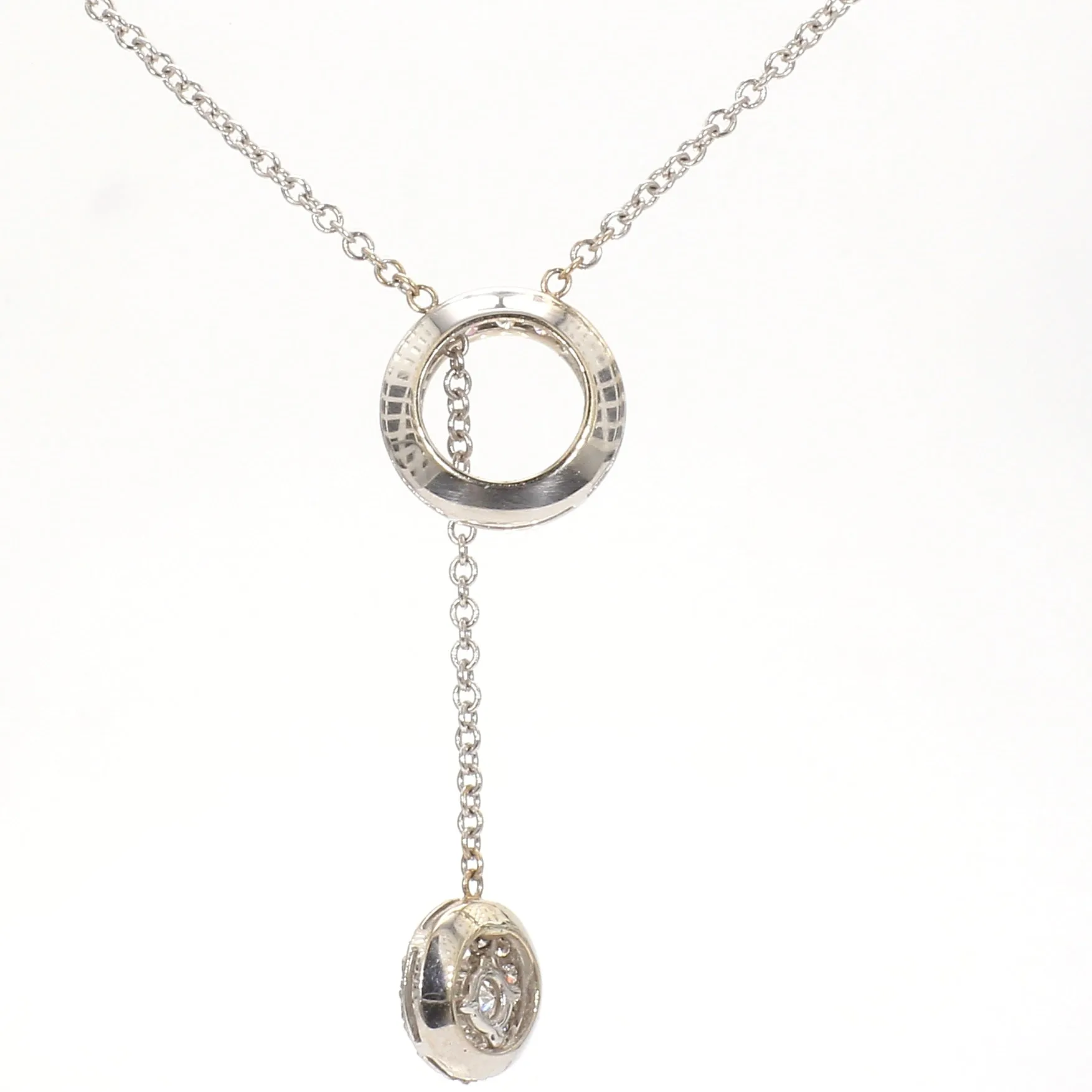 Petite Drop Diamond Lariat Necklace