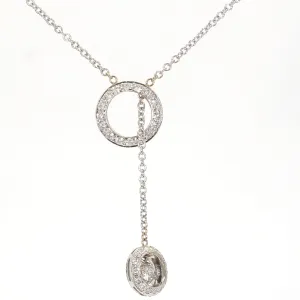 Petite Drop Diamond Lariat Necklace
