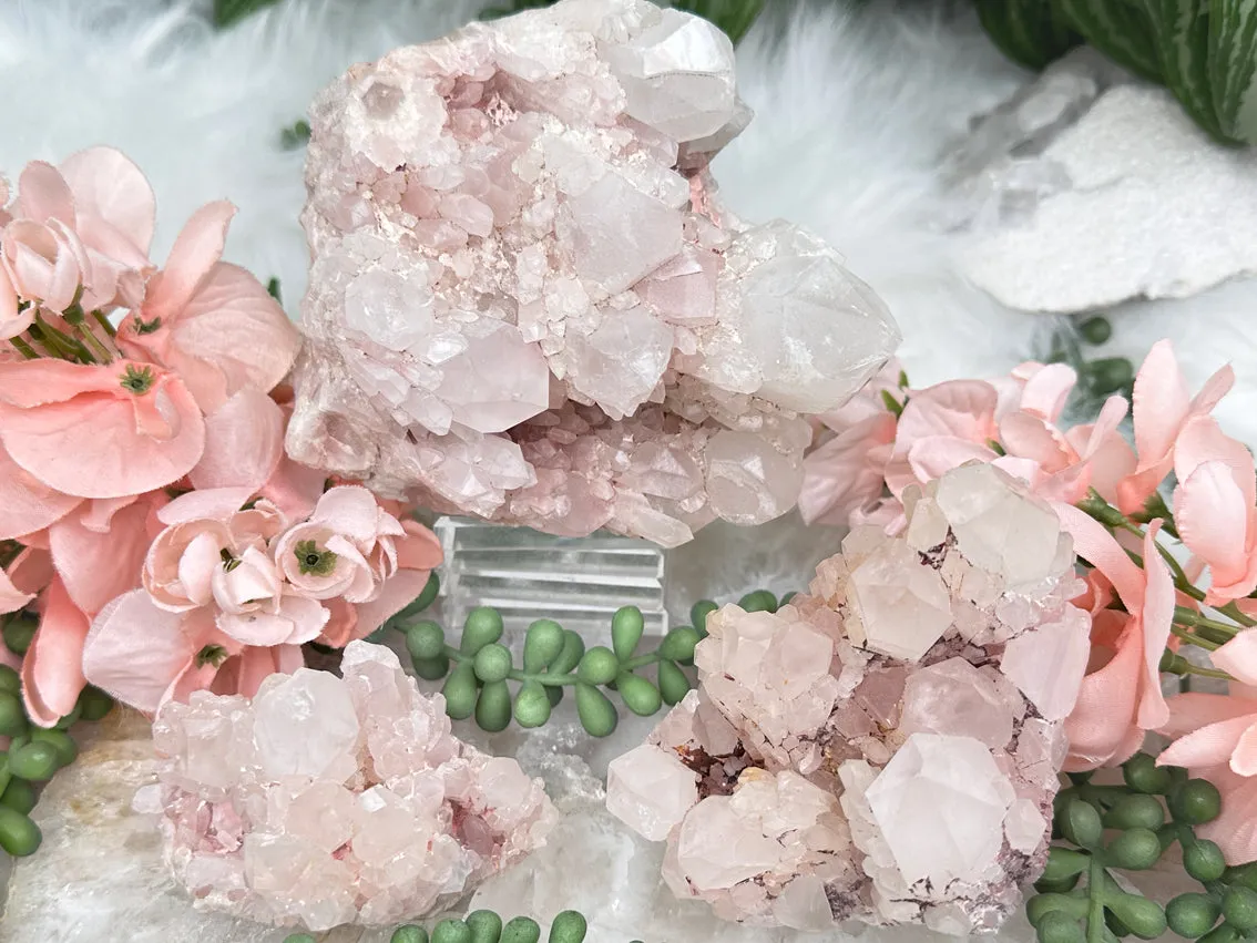 Pink Madagascar Quartz Clusters