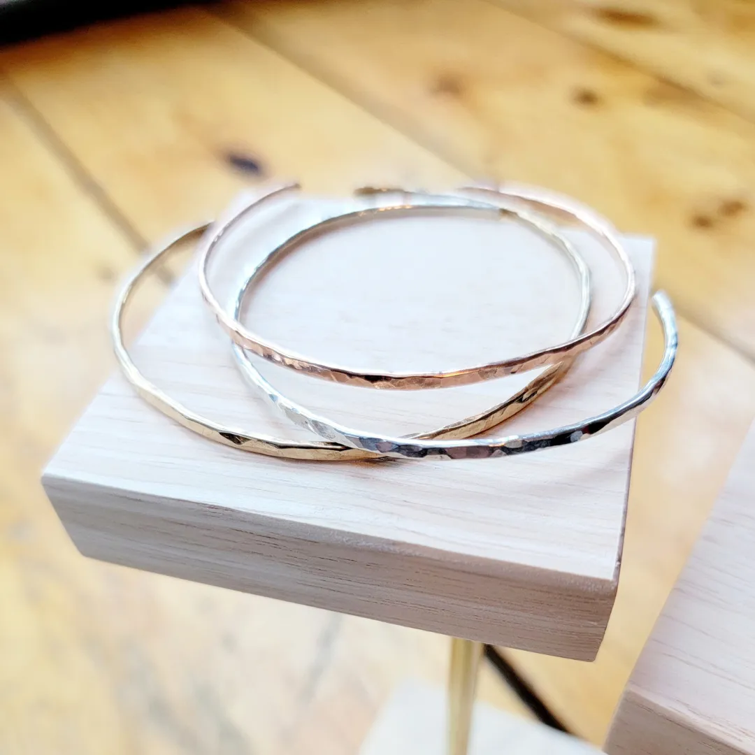 Rose Gold Hammered Cuff