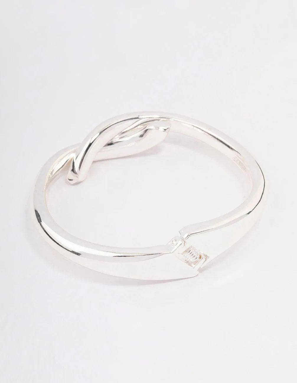 Silver Knotted Cross Hinge Wrist Cuff