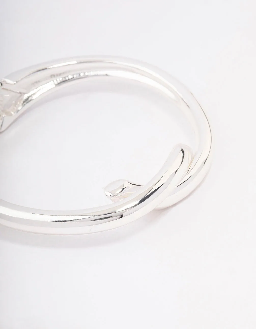 Silver Knotted Cross Hinge Wrist Cuff