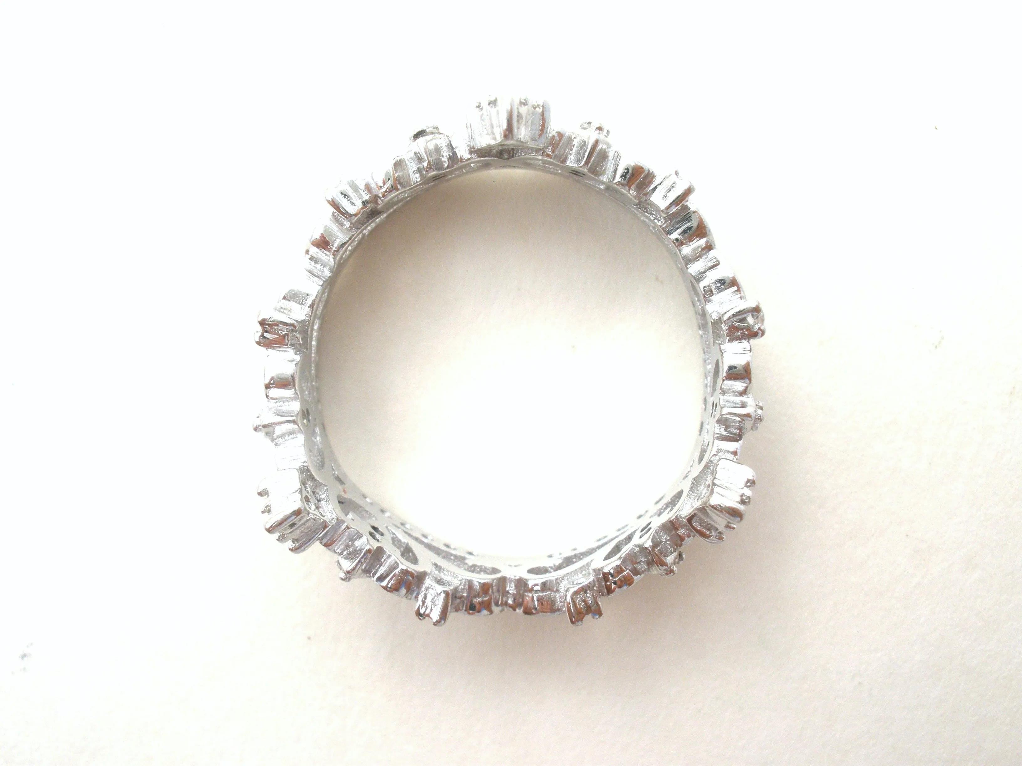 Sterling Silver CZ Crown Ring Size 7